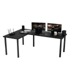 Corner two-sided computer desk, black order